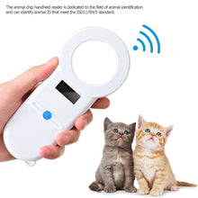 Load image into Gallery viewer, 134.2KHz OLED Display Pet ID Reader Animal Chip Digital Scanner Microchip Handheld Identification FDX-B Format for Cat Dog
