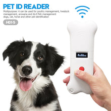 Load image into Gallery viewer, H01-5 OLED Display Screen 134.2KHz Animal Chip Pet Chip Scanner Handheld Reader Animal Identification Animal Chip Scanner
