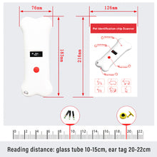 Load image into Gallery viewer, H01-5 OLED Display Screen 134.2KHz Animal Chip Pet Chip Scanner Handheld Reader Animal Identification Animal Chip Scanner
