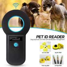 Load image into Gallery viewer, 134.2KHz OLED Display Pet ID Reader Animal Chip Digital Scanner Microchip Handheld Identification FDX-B Format for Cat Dog
