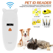 Load image into Gallery viewer, Handheld Animal Chip Scanner Animal Tags Scanner Animal Chip Card Reader with OLED Display 134.2/125KHZ Animal ID Reader
