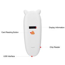 Load image into Gallery viewer, Handheld Animal Chip Scanner Animal Tags Scanner Animal Chip Card Reader with OLED Display 134.2/125KHZ Animal ID Reader
