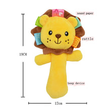 Load image into Gallery viewer, Baby Cartoon Animal Plush Rattle Toys Mobile Bell Toy Infant Toddler Early Educational Toys 0-12M

