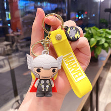 Load image into Gallery viewer, Marvel Super Hero Keychain Spiderman Captain America Iron Man Hulk Thor Keyrings Car Bag Backpack Pendant Key Chain Toy
