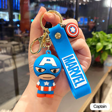 Load image into Gallery viewer, Marvel Super Hero Keychain Spiderman Captain America Iron Man Hulk Thor Keyrings Car Bag Backpack Pendant Key Chain Toy
