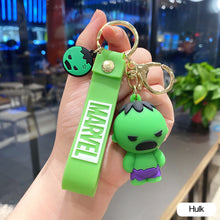 Load image into Gallery viewer, Marvel Super Hero Keychain Spiderman Captain America Iron Man Hulk Thor Keyrings Car Bag Backpack Pendant Key Chain Toy
