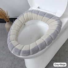 Load image into Gallery viewer, Warm Toilet Seat Cover Closestool Mat Washable Bathroom Accessories Knitting Pure Color Soft Pad Bidet Cover
