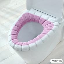 Load image into Gallery viewer, Warm Toilet Seat Cover Closestool Mat Washable Bathroom Accessories Knitting Pure Color Soft Pad Bidet Cover
