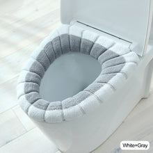 Load image into Gallery viewer, Warm Toilet Seat Cover Closestool Mat Washable Bathroom Accessories Knitting Pure Color Soft Pad Bidet Cover
