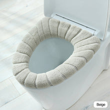 Load image into Gallery viewer, Warm Toilet Seat Cover Closestool Mat Washable Bathroom Accessories Knitting Pure Color Soft Pad Bidet Cover

