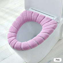 Load image into Gallery viewer, Warm Toilet Seat Cover Closestool Mat Washable Bathroom Accessories Knitting Pure Color Soft Pad Bidet Cover
