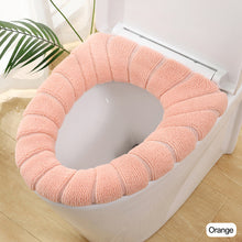 Load image into Gallery viewer, Warm Toilet Seat Cover Closestool Mat Washable Bathroom Accessories Knitting Pure Color Soft Pad Bidet Cover
