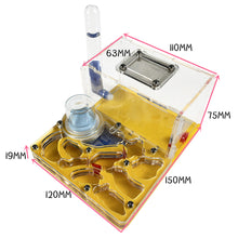 Load image into Gallery viewer, T Design DIY Acryl Flat 3D Ant Farm Ant Nest with Feeding Area Ant House Insect Villa Pet Anthill Workshop with Moisturizing Water Tower 12*15*7.5cm
