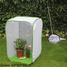 Load image into Gallery viewer, Green Collapsible Insect Cage Light Transmission Mesh Net Butterfly Habitat Cage Mantis Stick Grasshopper Seedling Insects Incubator Breeding Zipper Foldable Cages
