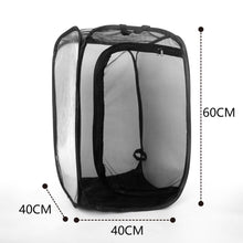 Load image into Gallery viewer, Butterfly Cage Black Insect Habitat Popup Collapsible Insect Mesh Cage Insect Proof Plant Greenhouse Box Mantis Stick Foldable Pop-up Insect Breeding Box
