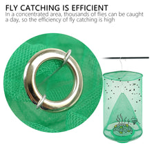 Load image into Gallery viewer, Ranch Fly Trap Reusable Fly Catcher Pest Killer Cage Hanging Fly Cage Insect Mesh Net Trap Bug Catcher for Indoor or Outdoor Family Farms Restaurants
