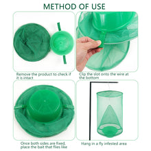 Load image into Gallery viewer, Ranch Fly Trap Reusable Fly Catcher Pest Killer Cage Hanging Fly Cage Insect Mesh Net Trap Bug Catcher for Indoor or Outdoor Family Farms Restaurants
