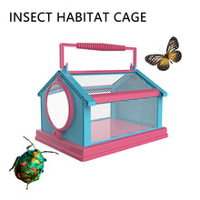 Load image into Gallery viewer, Portable Insect Butterfly Habitat Cage Terrarium Foldable Outdoor Insect Breeding Box Outdoor Bug Viewer Breathable Comfortable Pet Garden Science Educational Toys

