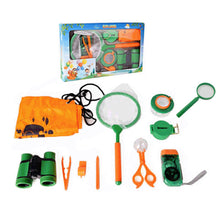 Load image into Gallery viewer, 11pcs Outdoor Exploration Toys Kit Adventure Insect Catching Kit Insect Net Observation Box Flashlight Science Capture Children Educational Toys for Kids
