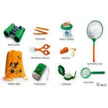 Load image into Gallery viewer, 11pcs Outdoor Exploration Toys Kit Adventure Insect Catching Kit Insect Net Observation Box Flashlight Science Capture Children Educational Toys for Kids
