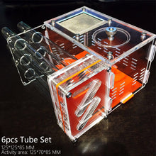 Load image into Gallery viewer, DIY Acrylic Ant Farm with Feeding Area Ant Nest Ants House 5 Plaster Tubes Insect Villa Gypsum Test Tube Nest Pet Anthill Workshop 13.5*12*12.5CM
