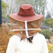 Load image into Gallery viewer, 1pcs Beekeeping Cowboy Hat Anti Bee Hat Protective Beekeeper Cap Face Protector Mosquito Bee Insect Net Veil Comfortable Design Beekeeping Protection Equipments
