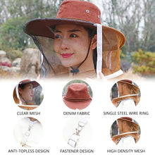 Load image into Gallery viewer, 1pcs Beekeeping Cowboy Hat Anti Bee Hat Protective Beekeeper Cap Face Protector Mosquito Bee Insect Net Veil Comfortable Design Beekeeping Protection Equipments
