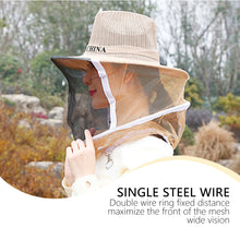 Load image into Gallery viewer, 1pcs Beekeeping Cowboy Hat Anti Bee Hat Protective Beekeeper Cap Face Protector Mosquito Bee Insect Net Veil Comfortable Design Beekeeping Protection Equipments
