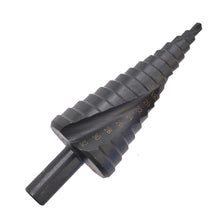 Load image into Gallery viewer, 3Pcs/Set 4-12mm 4-20mm 4-32mm HSS Cobalt Step Stepped Drill Bit Set Triangle Shank Hole Nitrogen High Speed Steel Spiral for Metal Cone Cutter Core Metal Drilling
