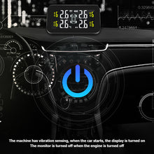 Load image into Gallery viewer, Car Tire Pressure Monitor System Wireless TPMS Solar Power Intelligent Adjustable LCD Screen 4 Tire Smart With Big Screen
