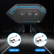 Load image into Gallery viewer, Motorcycle Helmet Headset Motorbike BT Interphone Bluetooth Helmet Intercom Stereo Headset for Cell Phone 2 Rider X6
