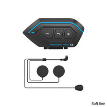 Load image into Gallery viewer, Motorcycle Helmet Headset Motorbike BT Interphone Bluetooth Helmet Intercom Stereo Headset for Cell Phone 2 Rider X6
