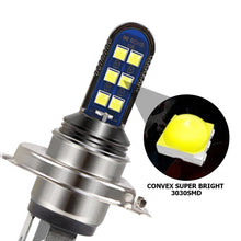 Load image into Gallery viewer, Motorcycle 12V 12 SMD HeadLight Bulbs H4 BA20D PX15D LED Hi Lo H6 BA20D Head Light Lamp
