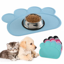 Load image into Gallery viewer, Waterproof Pet Mat for Dog Cat Silicone Pet Food Pad Pet Bowl Drinking Mat Dog Feeding Placemat Easy Washing
