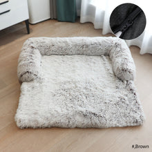 Load image into Gallery viewer, Removable Pet Dog Sofa Bed Cover Plush Calming Bed Mat Pet Blanket Mattress Cat Beds Warm Sleep Cushion Pillow Couch Furniture Protector
