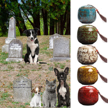 Load image into Gallery viewer, Color Pet Ceramic Canister Memorial Pet Urn Seal Pot Big Keepsake Casket Porcelain Jar Pet Ashes Storage Memento Burial Holder
