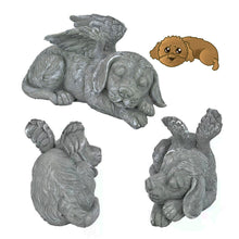 Load image into Gallery viewer, Pet Dog Cat Memorial Statue Indoor Outdoor Home Garden Puppy Kitty with Angel Figurine Resin Craft Sculpture Garden Decoration
