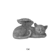 Load image into Gallery viewer, Pet Dog Cat Memorial Statue Indoor Outdoor Home Garden Puppy Kitty with Angel Figurine Resin Craft Sculpture Garden Decoration

