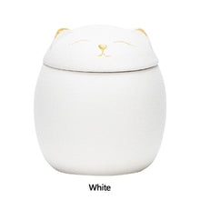 Load image into Gallery viewer, Cat Shape Pet Ceramic Canister Memorial Pet Urn Seal Pot Big Keepsake Casket Porcelain Jar Pet Ashes Storage Memento Burial Holder
