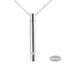 Load image into Gallery viewer, Pet Urn Titanium Steel Minimalist Perfume Pendant Necklace Memorial Ashes Storage Bottles Fashion Jewelry
