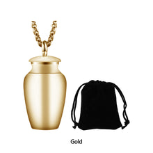Load image into Gallery viewer, Pet Urn Decorative Pendant Jewelry Openable Earthen Jar Columbarium Shape Pendant for Men Women Stylish Perfume Holder Ashes Cremation Urn Punk Rock Necklace
