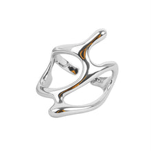 Load image into Gallery viewer, Irregular Silver Color Women Open Ring Trendy Elegant Creative Ring Hollow Branches Fashion Adjustable Rings Girls Party Jewelry
