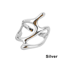 Load image into Gallery viewer, Irregular Silver Color Women Open Ring Trendy Elegant Creative Ring Hollow Branches Fashion Adjustable Rings Girls Party Jewelry
