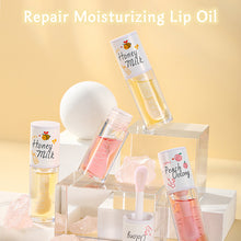 Load image into Gallery viewer, Kawaii Honey Peach Lip Oil Long Lasting Non-sticky Moisturizes Vitamin E Lip Tint Lip Plumper Lip Care Serum Lip Health Care
