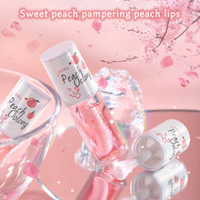 Load image into Gallery viewer, Kawaii Honey Peach Lip Oil Long Lasting Non-sticky Moisturizes Vitamin E Lip Tint Lip Plumper Lip Care Serum Lip Health Care
