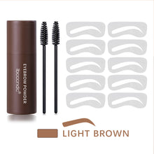 Load image into Gallery viewer, 1 Set Eyebrow Powder Stamp Eye Brow Stencil Stamp Kit with Brush Waterproof Long Lasting Eyebrow Professional Brow Powder Stamp
