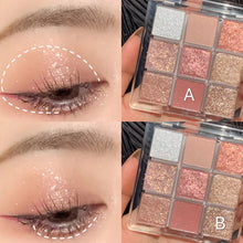 Load image into Gallery viewer, 9 Colors Acrylic Eyeshadow Palette Personality Lustre Matte Earth Color Eyeshadow Portable Makeup Palette Waterproof Makeup
