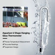 Load image into Gallery viewer, Aquarium U Shape Thermometer Fish Tank Hanging on Glass Temperature Meter Temp Monitor Gauge for Thick Glass Tank 8mm/12mm/15mm

