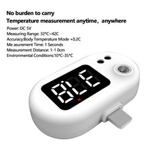 Load image into Gallery viewer, Portable Mini Cell Phone Thermometer Infrared Thermometer LED Digital Display Non-Contact Temperature USB/Type C Interface Compatible with Android Apple Phone
