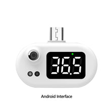 Load image into Gallery viewer, Portable Mini Cell Phone Thermometer Infrared Thermometer LED Digital Display Non-Contact Temperature USB/Type C Interface Compatible with Android Apple Phone
